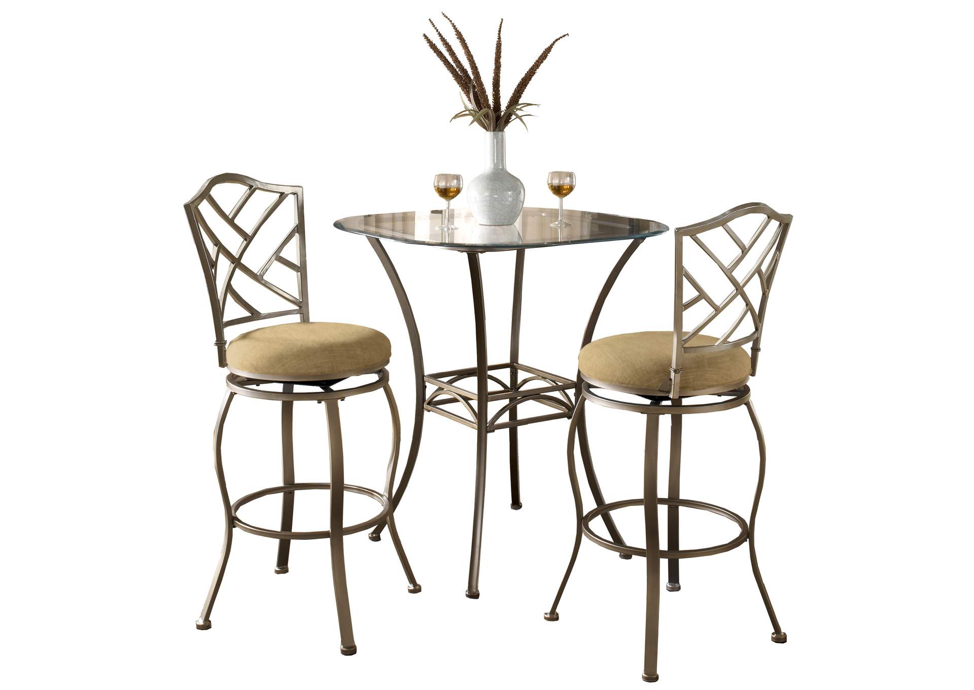 Hanover Brown 3-Piece Bistro Set,Hillsdale