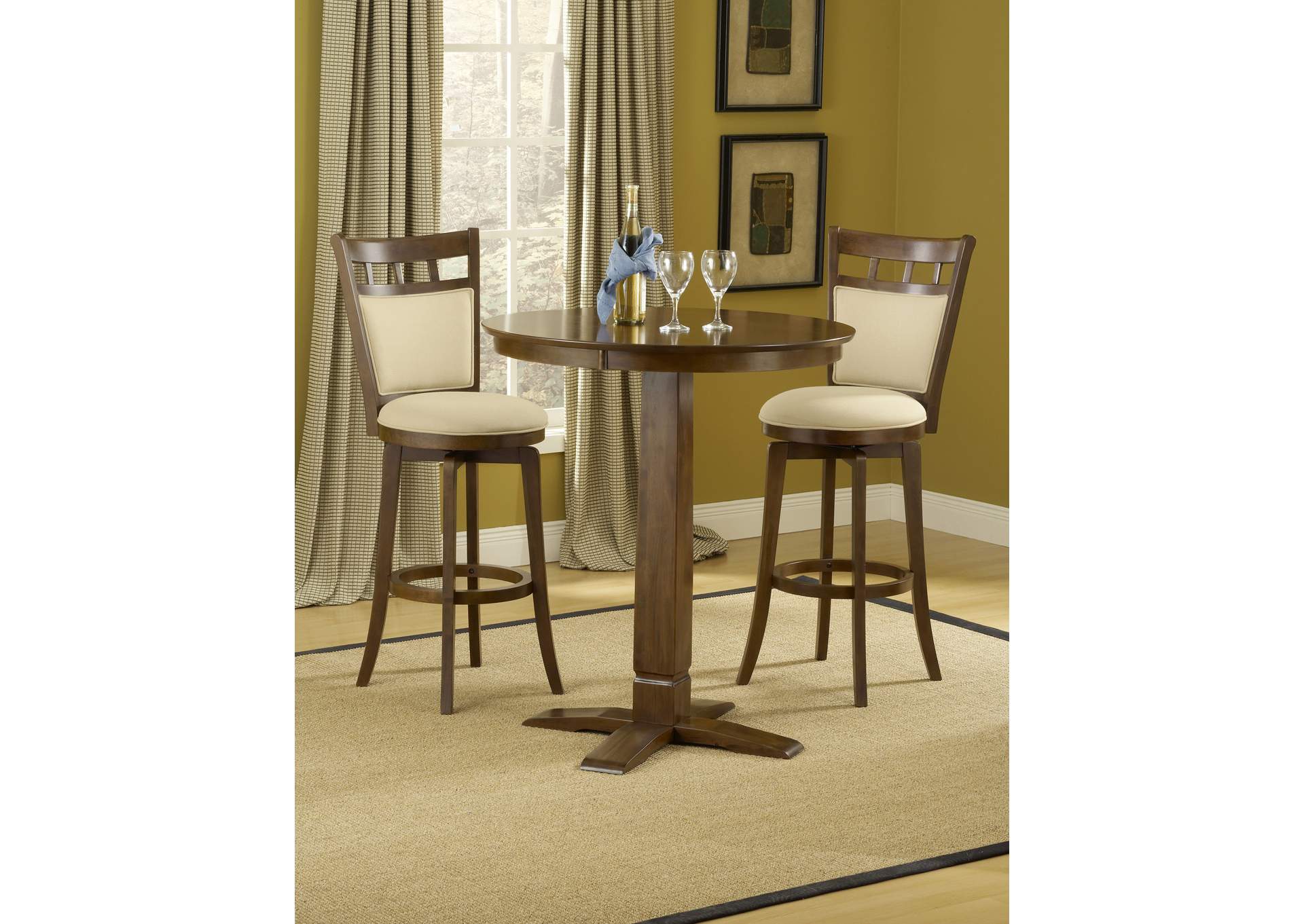 Jefferson Brown Cherry/Ivory 5-Piece Pub Set,Hillsdale