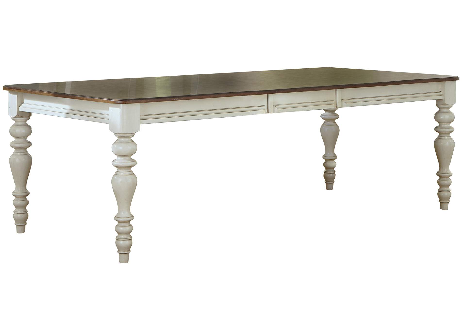 Pine Island Old White Leg Extension Table,Hillsdale