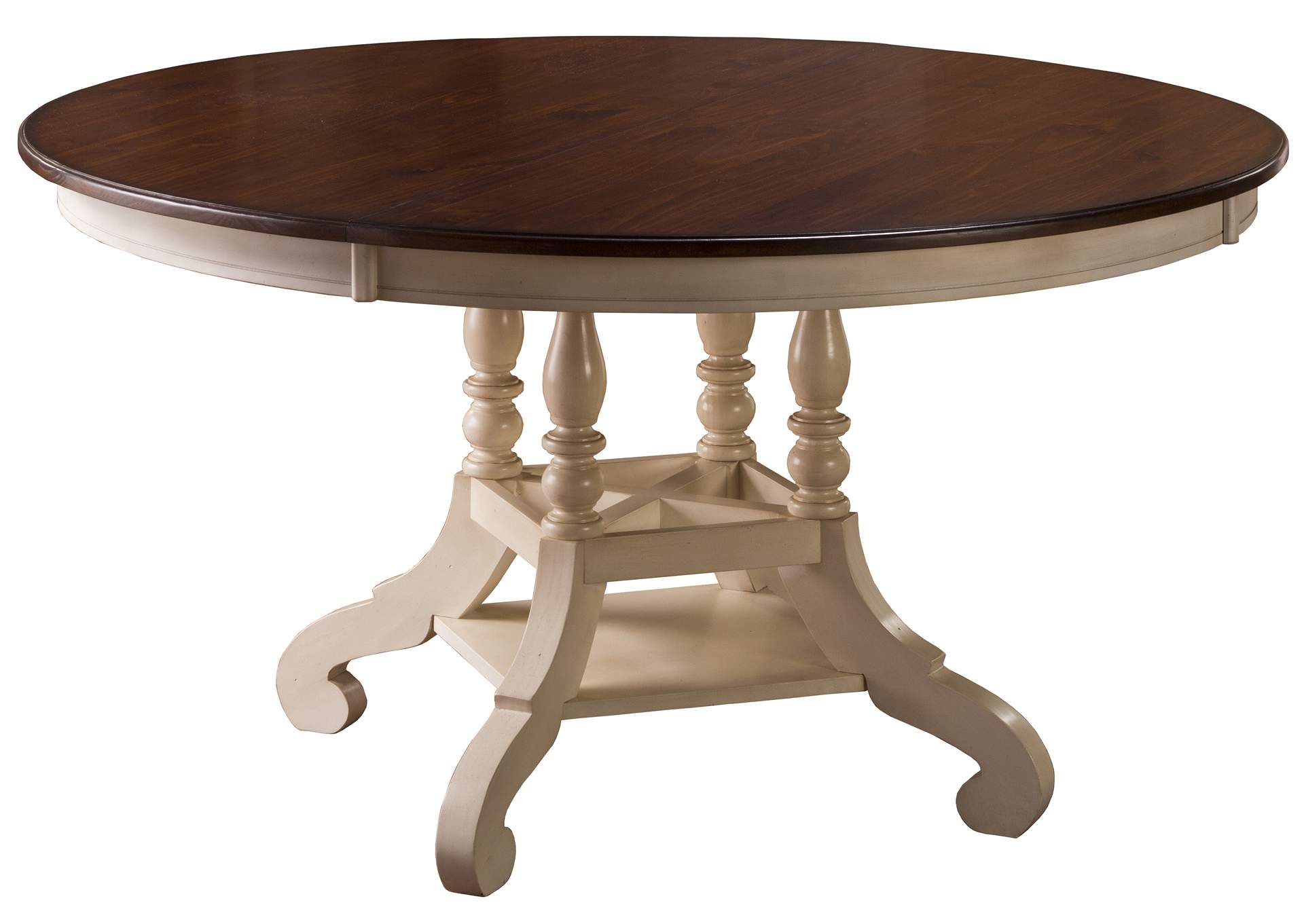 Pine Island Old White Round Dining Table,Hillsdale