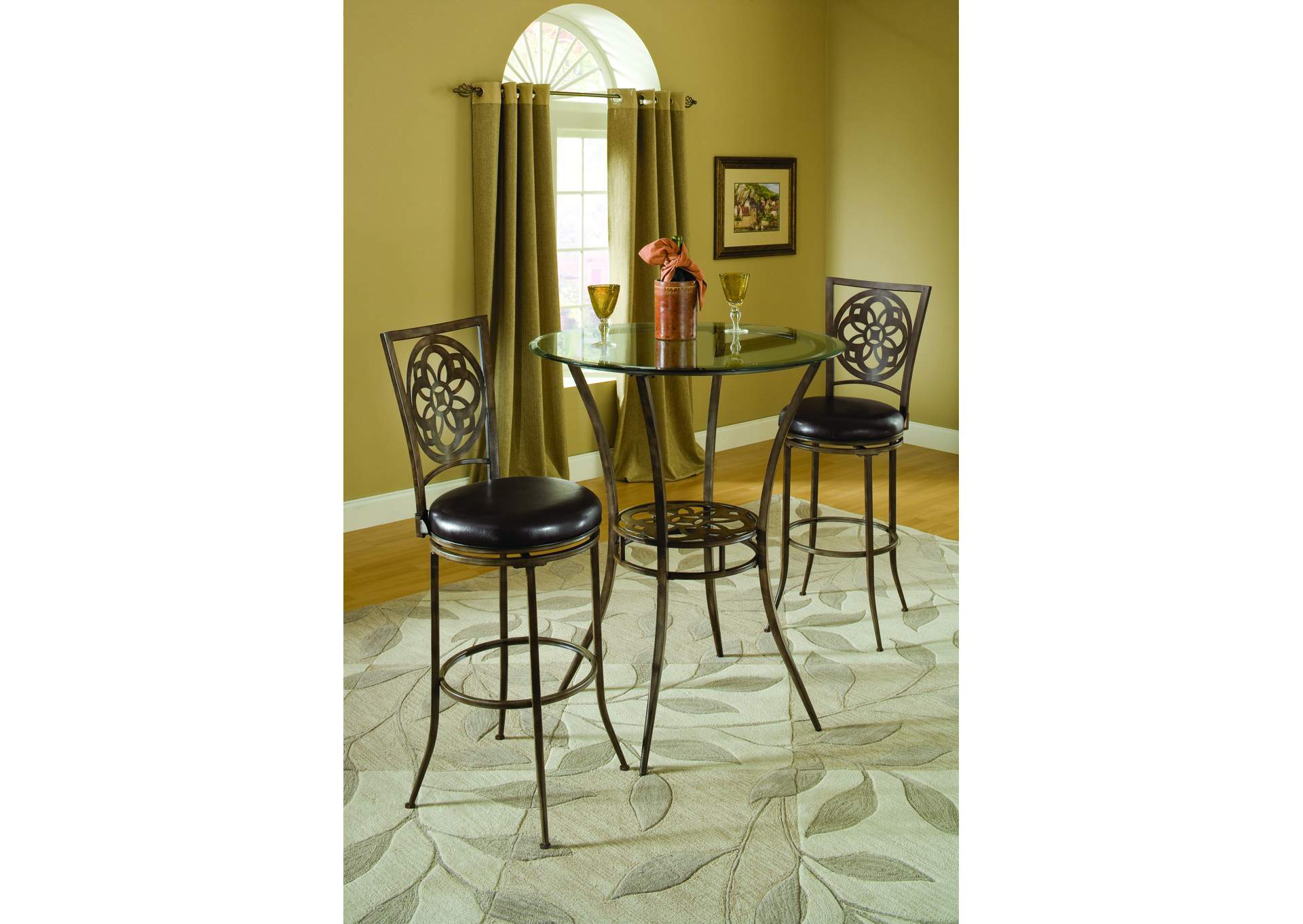 Marsala Gray Bar Height Bistro Dining 3 Piece Set,Hillsdale