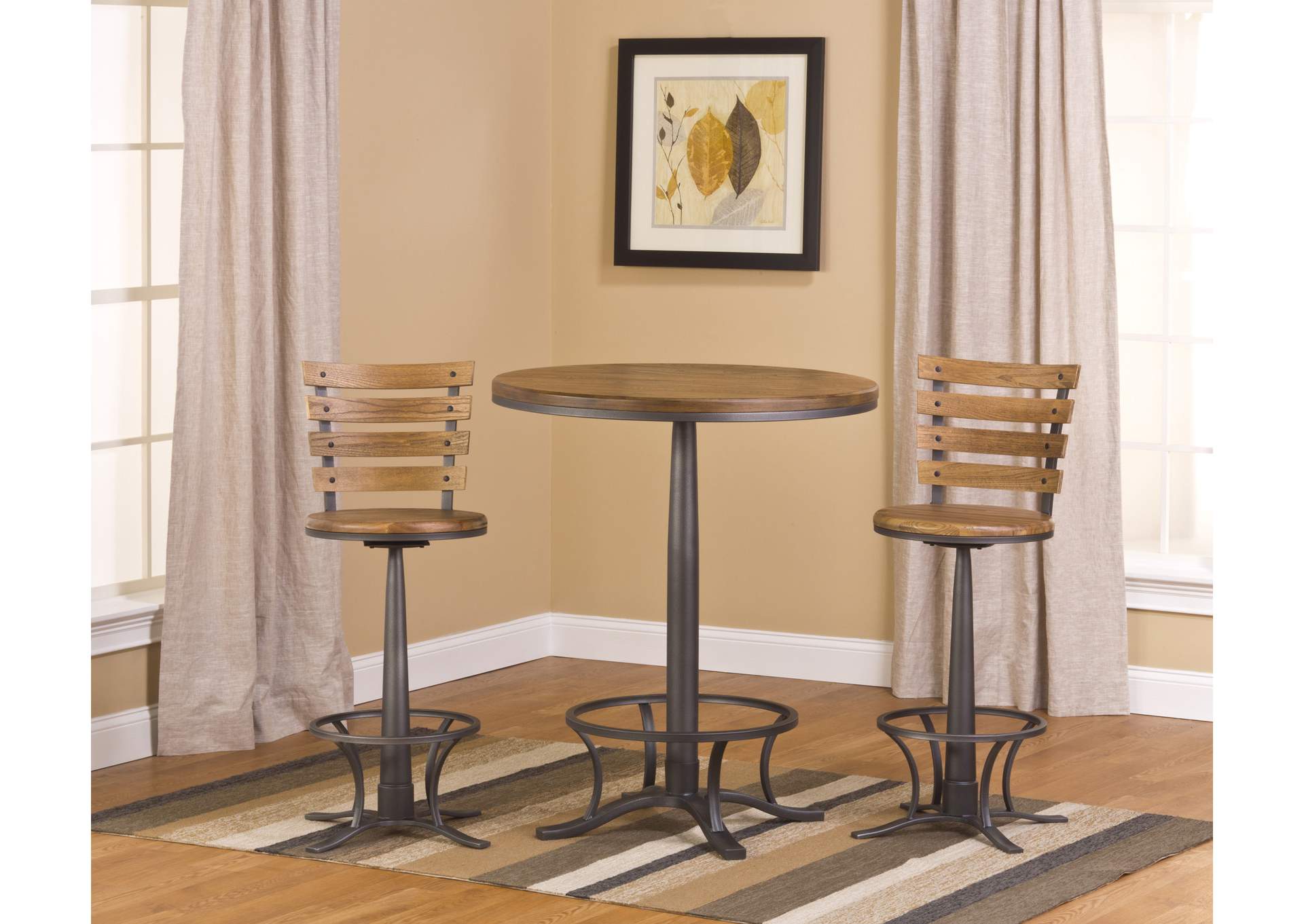Westview Light Oak Bar Height Bistro w/Westview Stools,Hillsdale