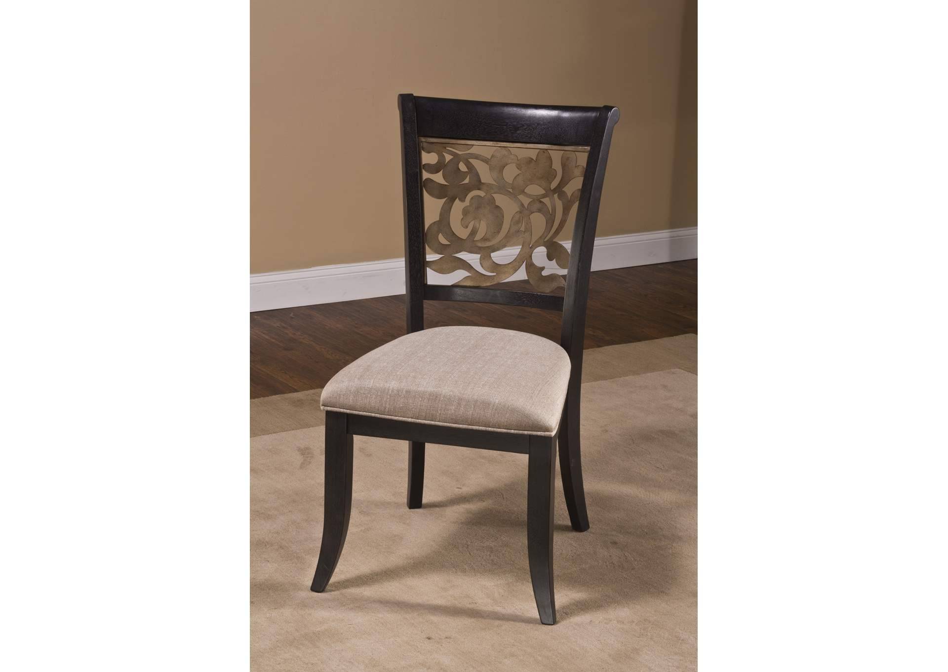 Bennington Black/Putty Dining Chair (Set of 2),Hillsdale