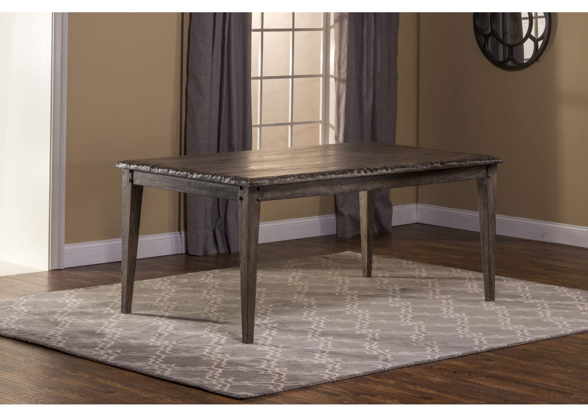 Lorient Gray/Charcoal Rectangle Dining Table,Hillsdale