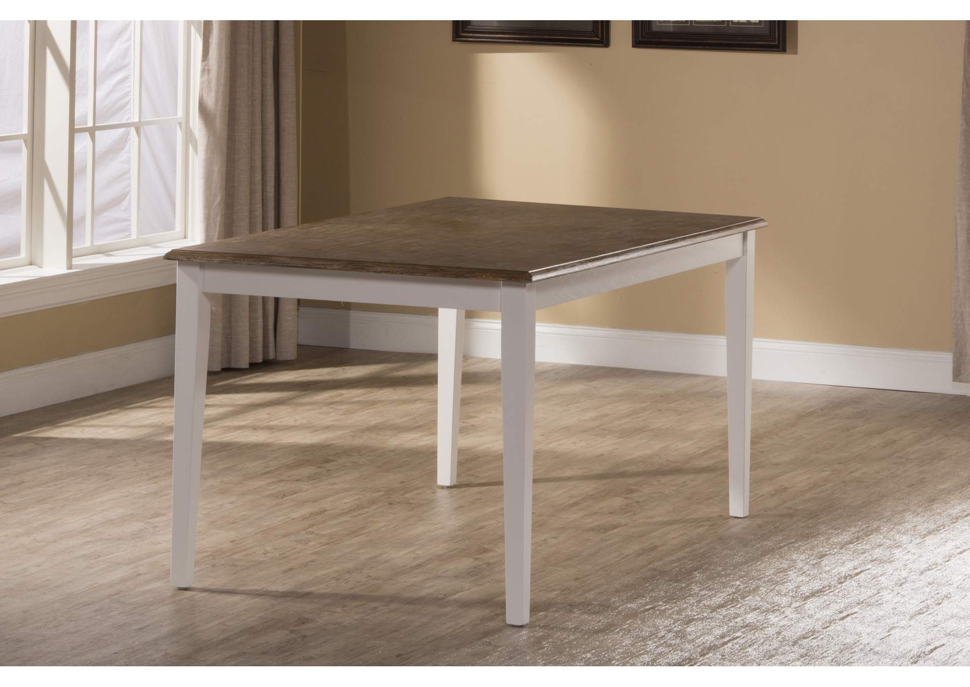 Bayberry/Embassy White Rectangle Dining Table,Hillsdale