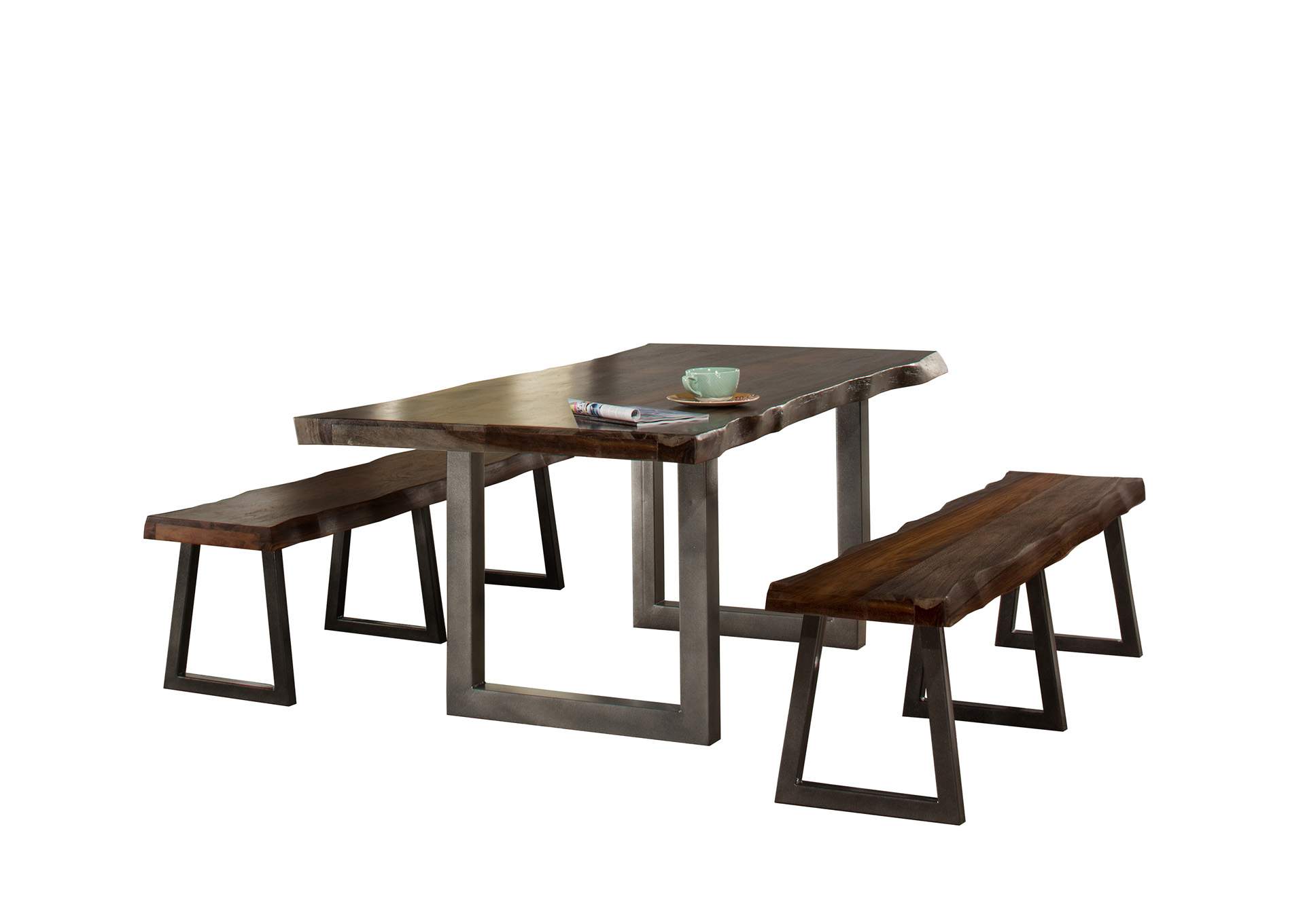 Emerson Gray Sheesham 3-Piece Rectangle Dining Set,Hillsdale