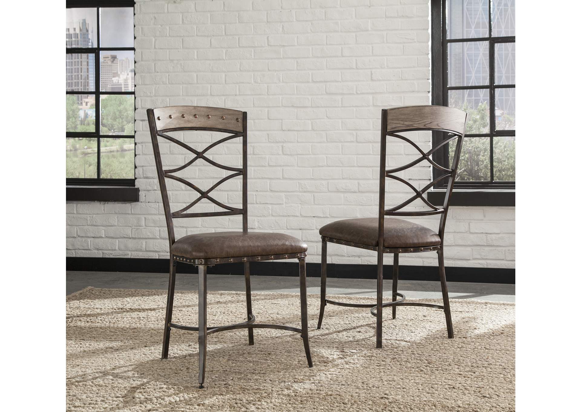 Emmons Washed Gray Dining Chair (Set of 2),Hillsdale