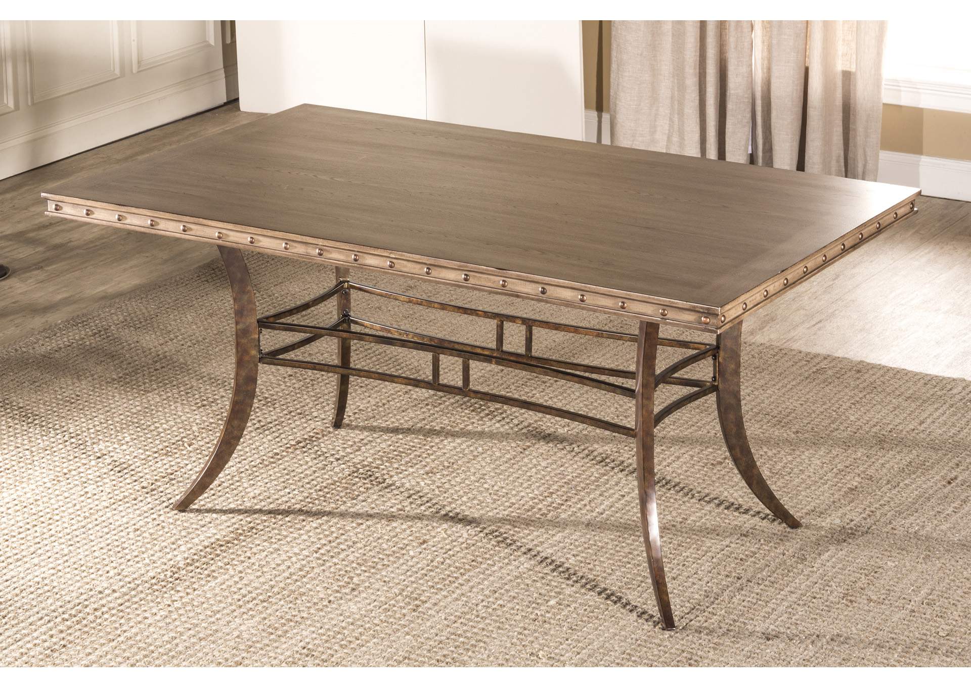 Emmons Washed Gray Rectangle Dining Table,Hillsdale