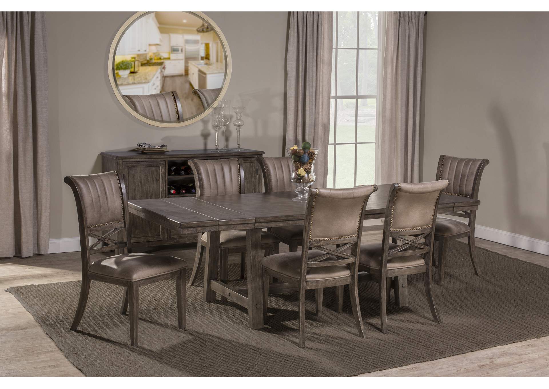 Legacy Dark Gray 7-Piece Dining Set,Hillsdale
