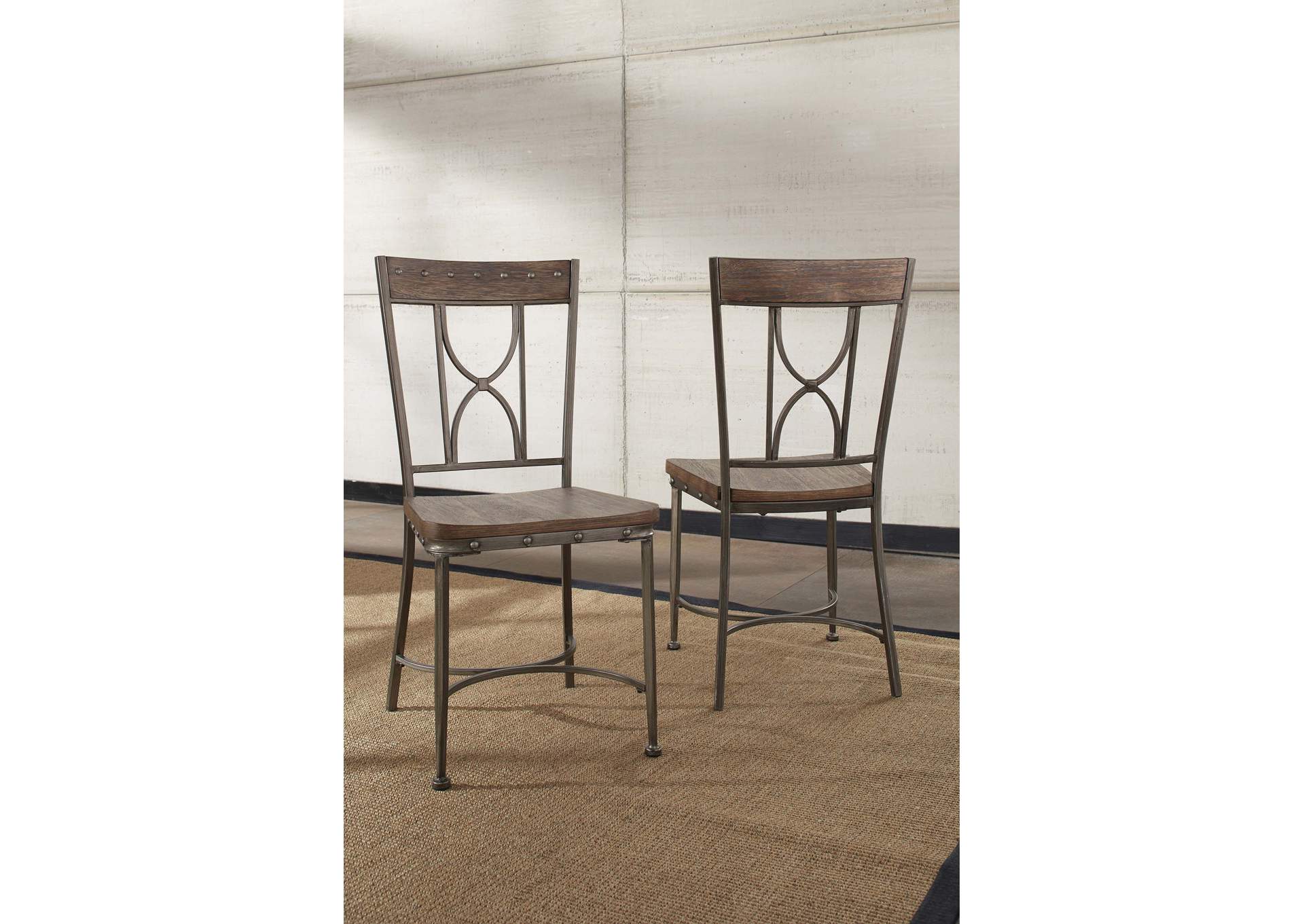 Paddock Brown/Gray Dining Chair (Set of 2),Hillsdale