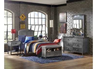 Image for Urban Quarters 4Pc Twin Panel Bed Set w/Footboard Bench