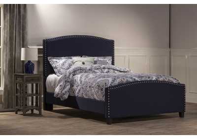 Image for Kerstein Queen Bed w/Rails - Navy Linen