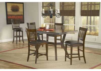 Image for Arbor Hill Chestnut 5-Piece Counter Height Dining Set