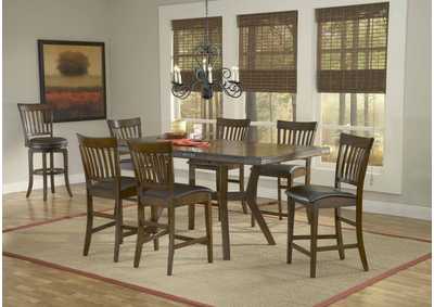 Image for Arbor Hill Chestnut 7-Piece Counter Height Dining Set
