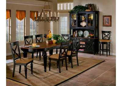 Image for Northern Heights Black/Cherry 5-Piece Dining Set
