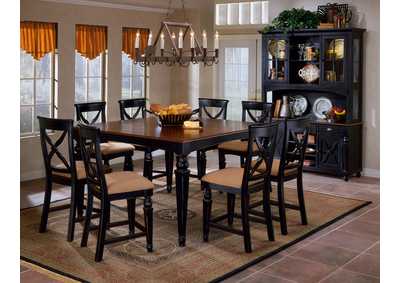 Image for Northern Heights Black/Cherry 9-Piece Counter Height Dining Set