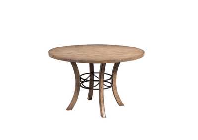 Image for Charleston Desert Tan Round Wood Table w/Metal Ring
