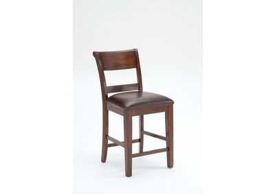 Image for Park Avenue Dark Cherry Walnut Dining Non-Swivel Counter Stools (Set of 2)