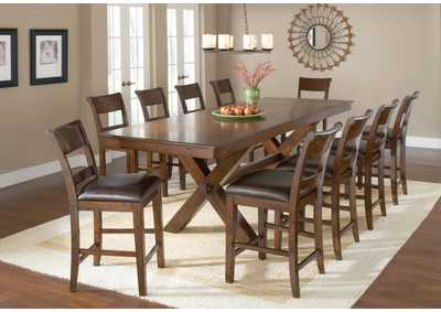 Image for Park Avenue Dark Cherry 11-Piece Counter Height Dining Set