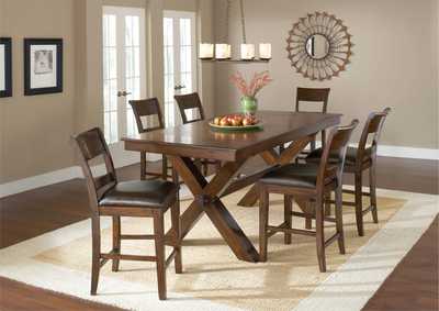 Image for Park Avenue Dark Cherry 7-Piece Counter Height Dining Set