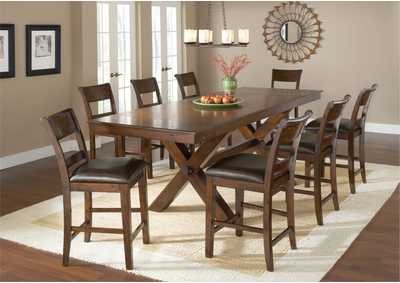 Image for Park Avenue Dark Cherry 9-Piece Counter Height Dining Set