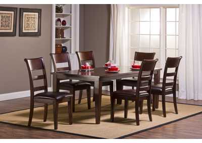 Image for Park Avenue Dark Cherry 7 Piece Dining Set w/Leg Table