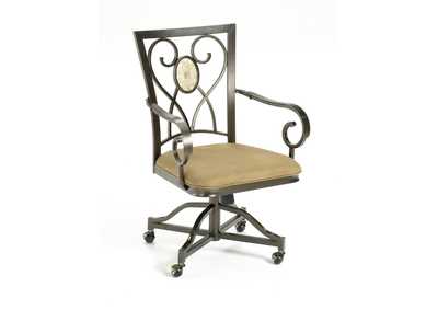 Image for Brookside Brown/Beige Oval Caster Chairs (Set of 2)