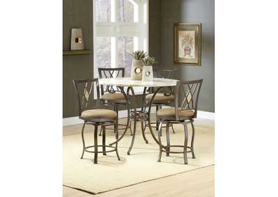 Image for Brookside 5-Piece Counter Height Dining w/Brookside Diamond Stools