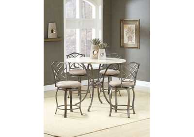 Image for Brookside Brown/Beige 5-Piece Counter Height Dining w/Hanover Stools