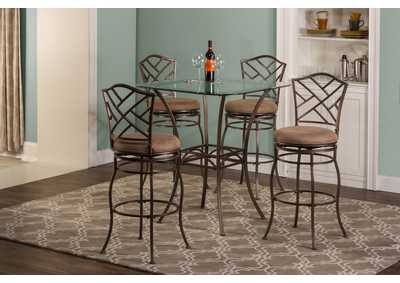 Image for Hanover Brown 5-Piece Bistro Set
