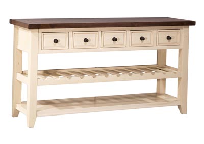 Image for Tuscan Retreat Wine Rack Hall Table with 5 Drawers