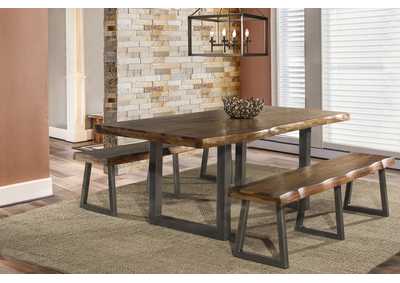 Image for Emerson Natural Sheesham 3-Piece Rectangle Dining Set