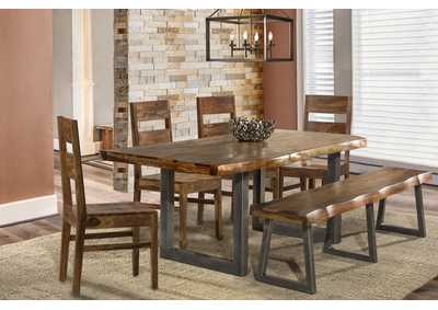 Image for Emerson Natural Sheesham 6-Piece Rectangle Dining Set