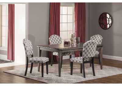 Image for Lorient Gray/Charcoal 5-Piece Rectangle Dining Set w/Parsons Dining Chair