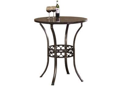 Image for Brescello Pewter Bar Height Bistro Table
