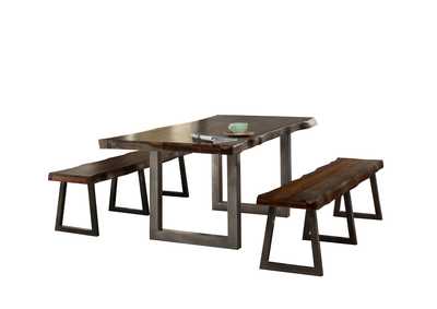 Image for Emerson Gray Sheesham 3-Piece Rectangle Dining Set