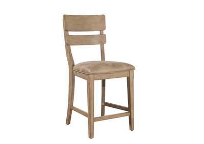 Image for Leclair Vintage Gray Non-Swivel Counter Stool (Set of 2)