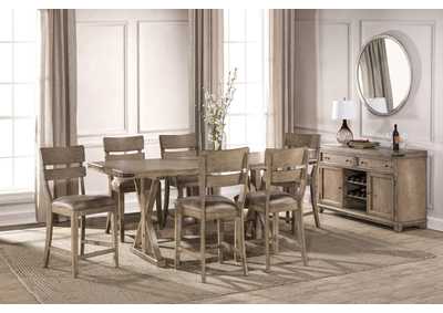 Image for Leclair Vintage Gray 7-Piece Counter Height Dining Set