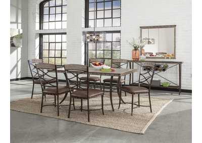Image for Emmons Washed Gray 7-Piece Rectangle Dining Set