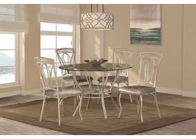 Image for Napier Aged Ivory 5-Piece Round Dining Table Set