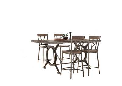 Image for Paddock Brown/Gray 5-Piece Counter Height Dining Set