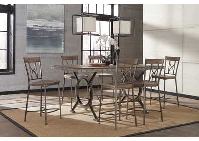 Image for Paddock Brown/Gray 7-Piece Counter Height Dining Set
