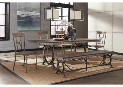 Image for Paddock Brown/Gray 6-Piece Rectangle Dining Set
