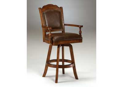 Image for Nassau Swivel Leather Game Bar Stool