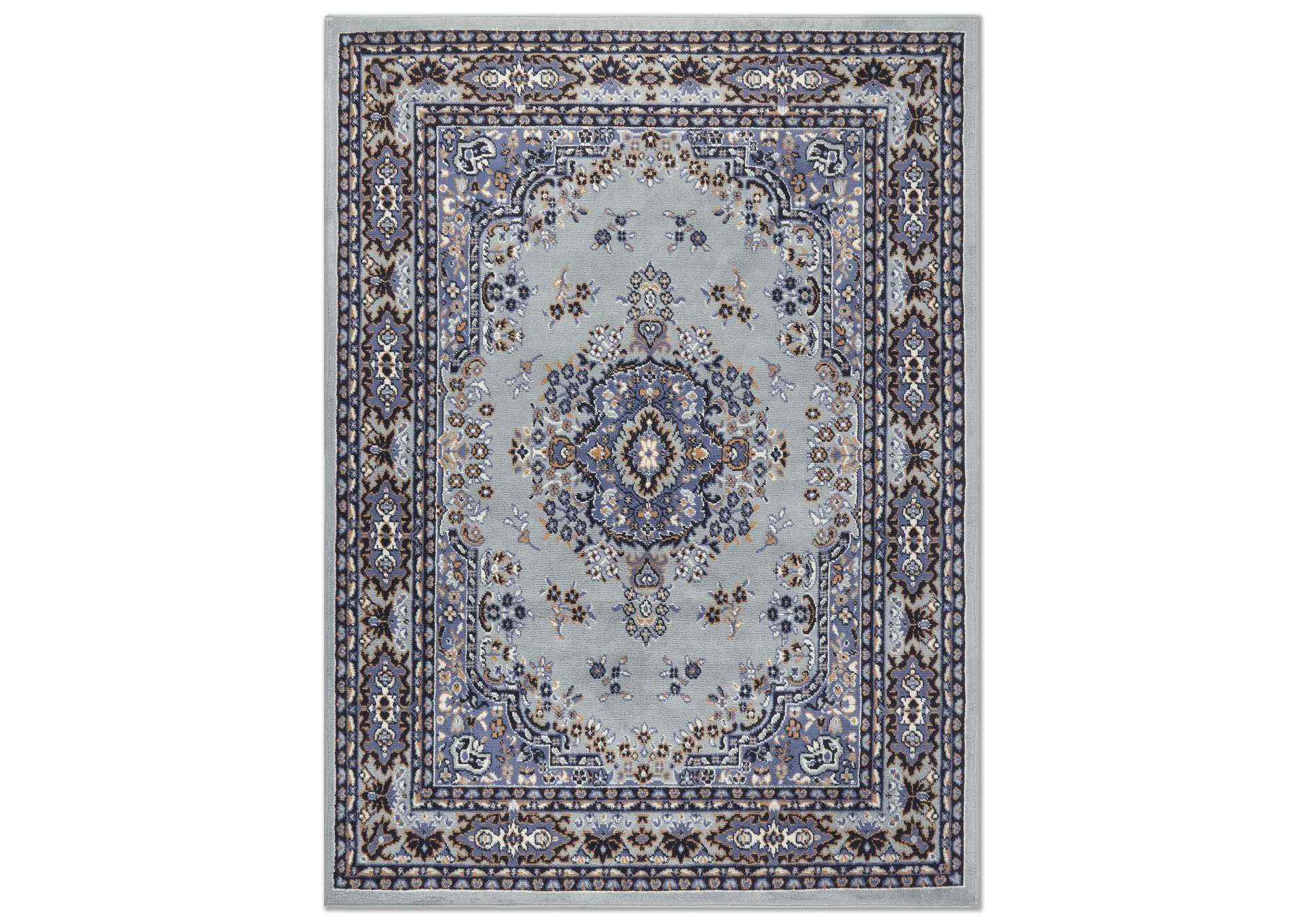Premium Sakarya Area Rug Gray/Blue, 21"x35",Home Dynamix