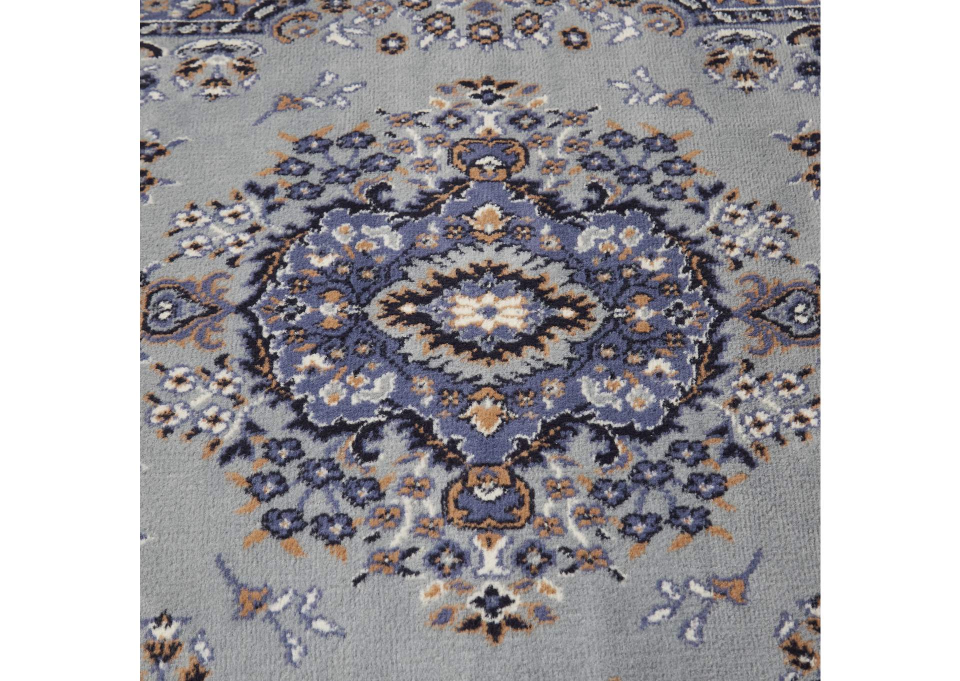 Premium Sakarya Area Rug Gray/Blue, 21"x35",Home Dynamix