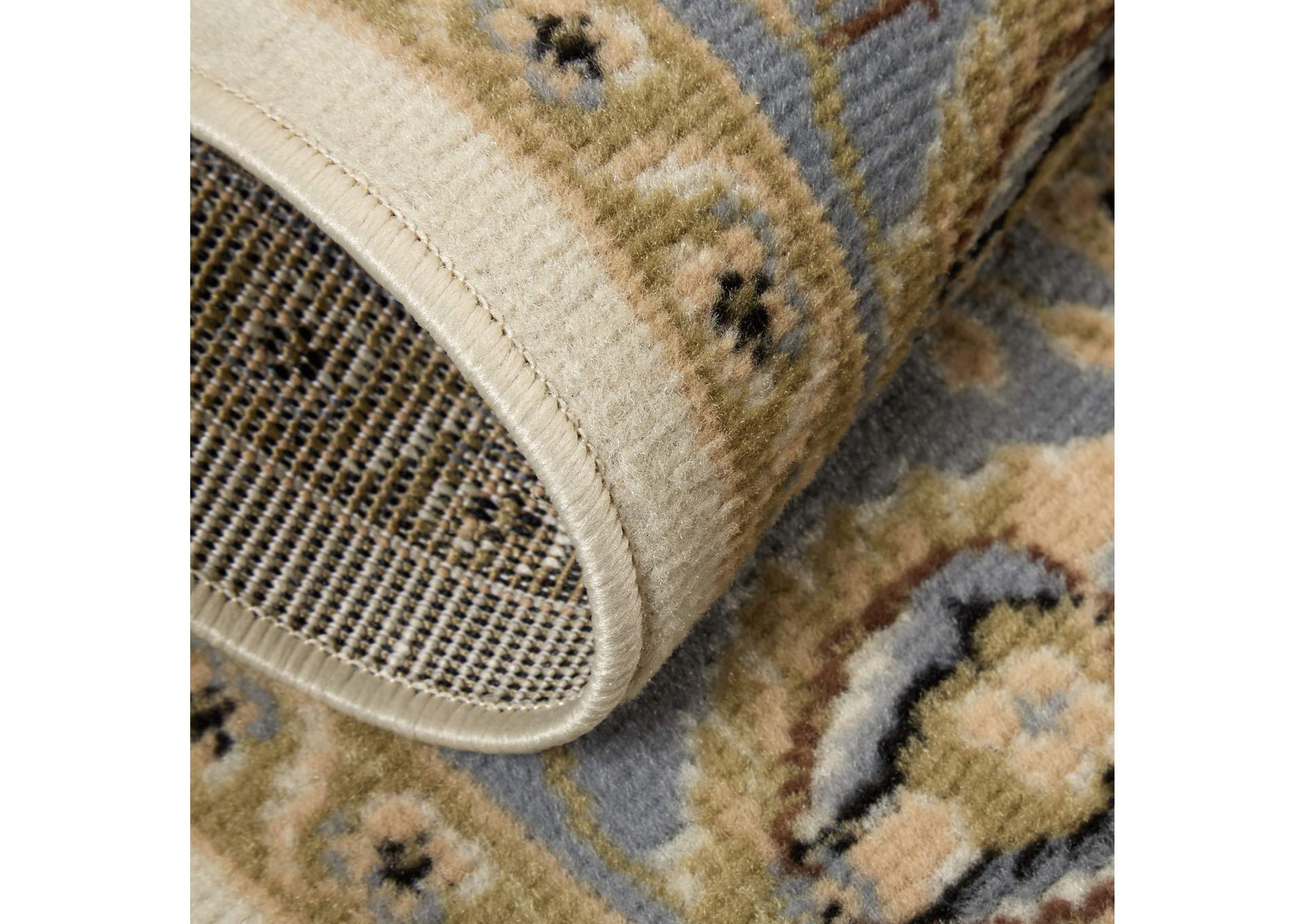 Optimum Maoz Area Rug Ivory/Blue, 5'2"x7'2",Home Dynamix