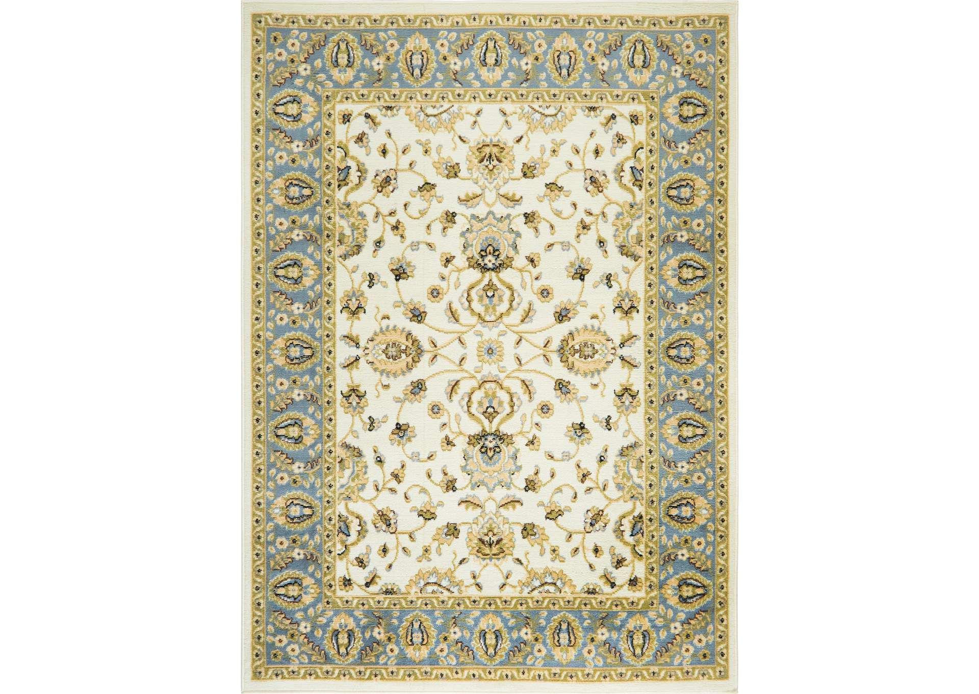 Optimum Maoz Area Rug Ivory/Blue, 5'2"x7'2",Home Dynamix