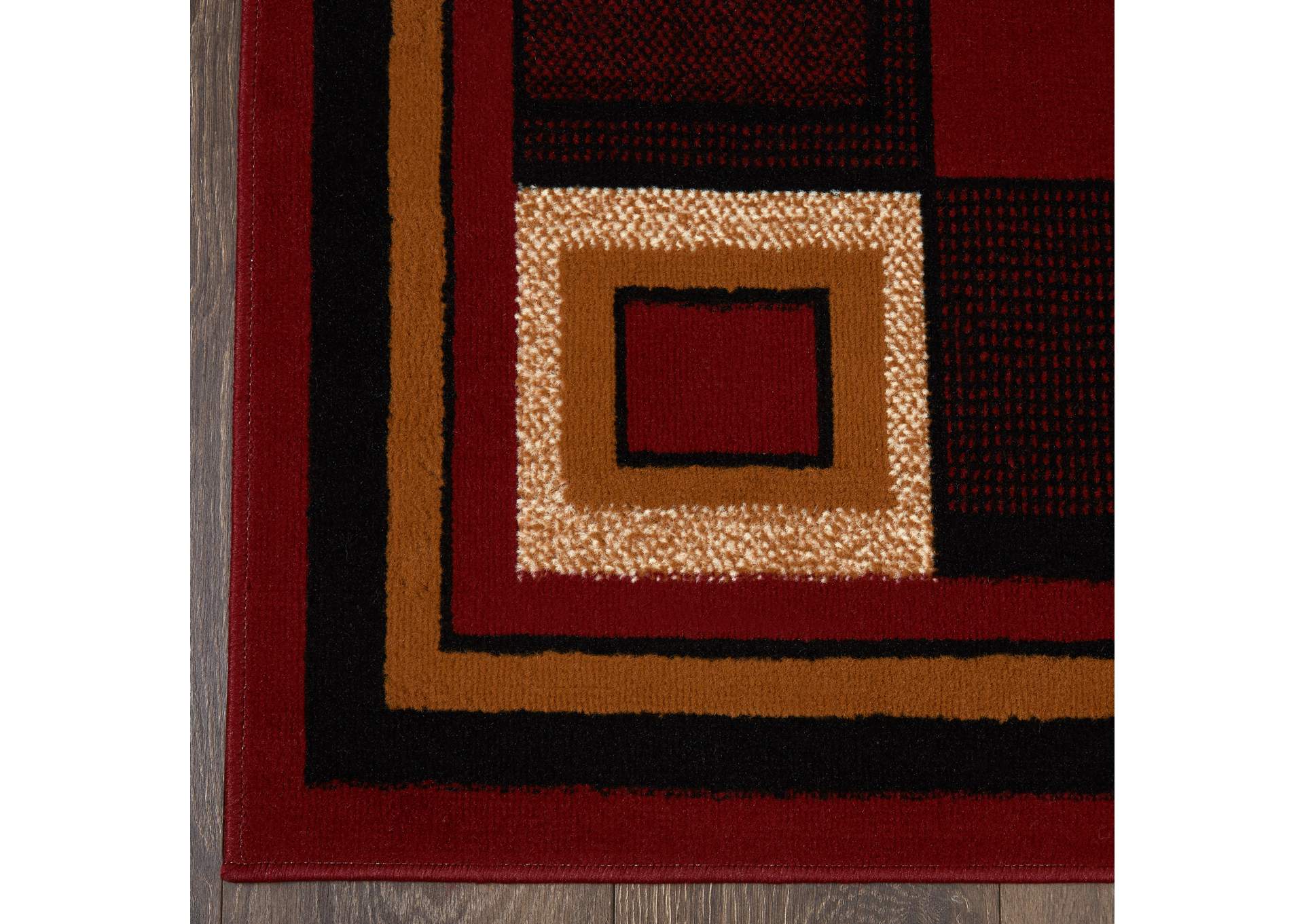 Premium Nikola Red Area Rug,Home Dynamix