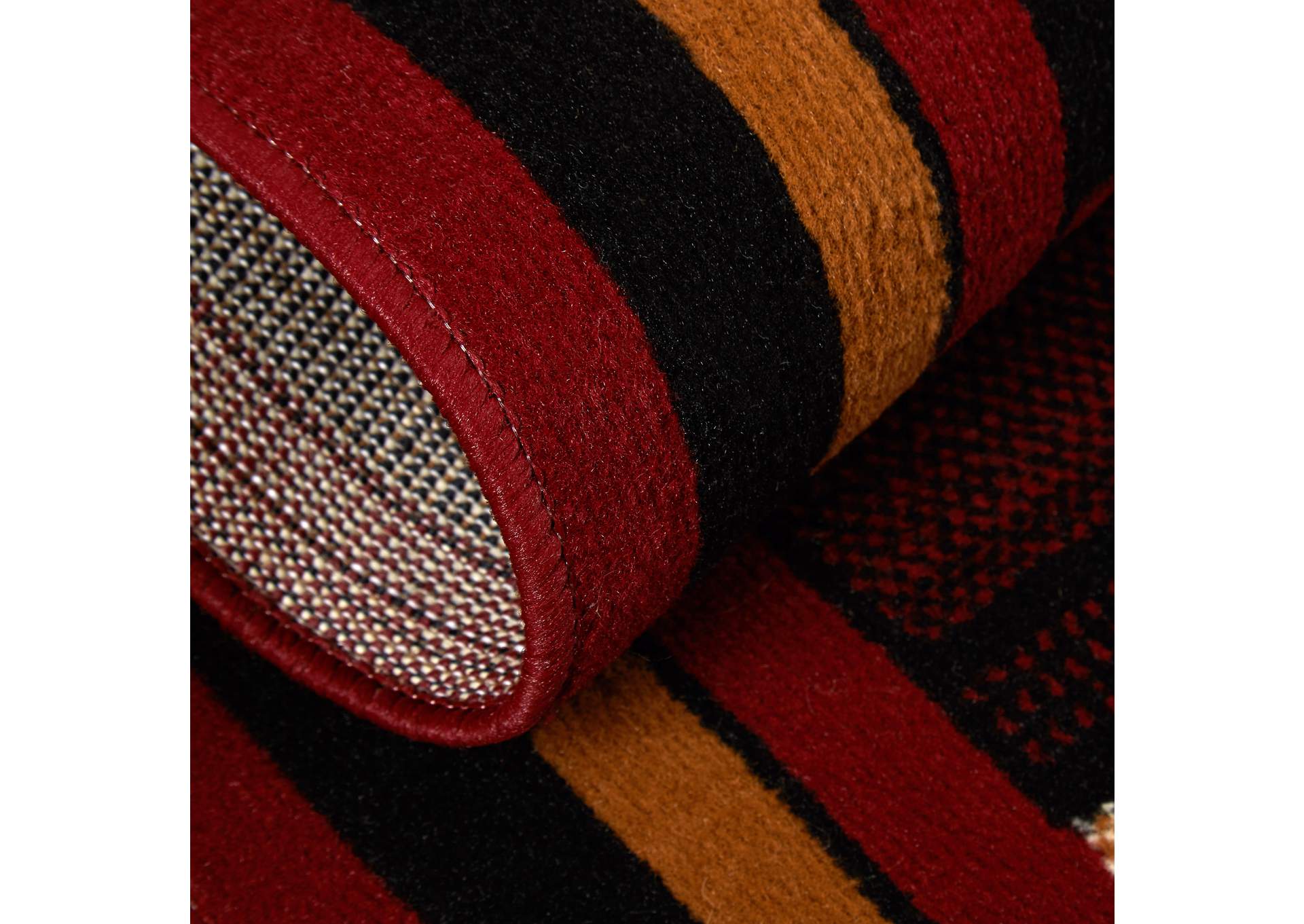Premium Nikola Area Rug Red/Brown, 21"x35",Home Dynamix